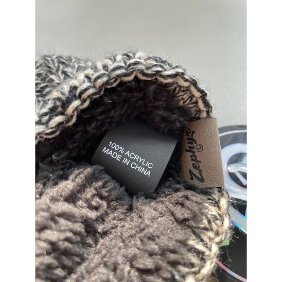 Zephyr Ball State Headband OSFA Ear Warmer Black Gray College Knit Outdoor NEW - Picture 5 of 6